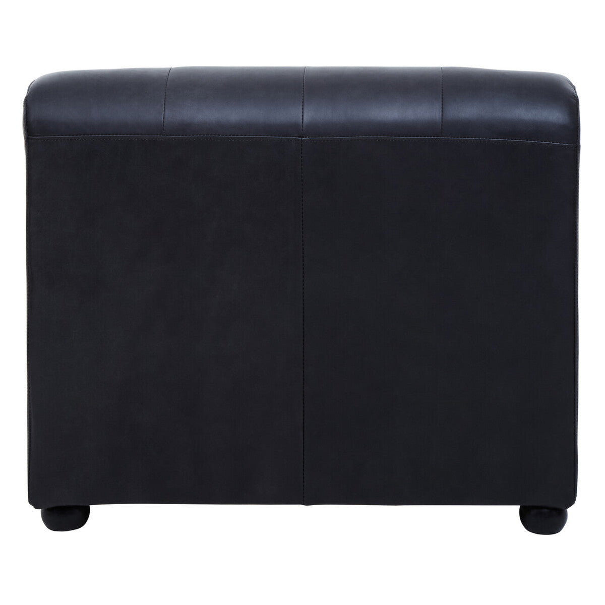 Left Arm Antique Black Modular Leather Sofa, King