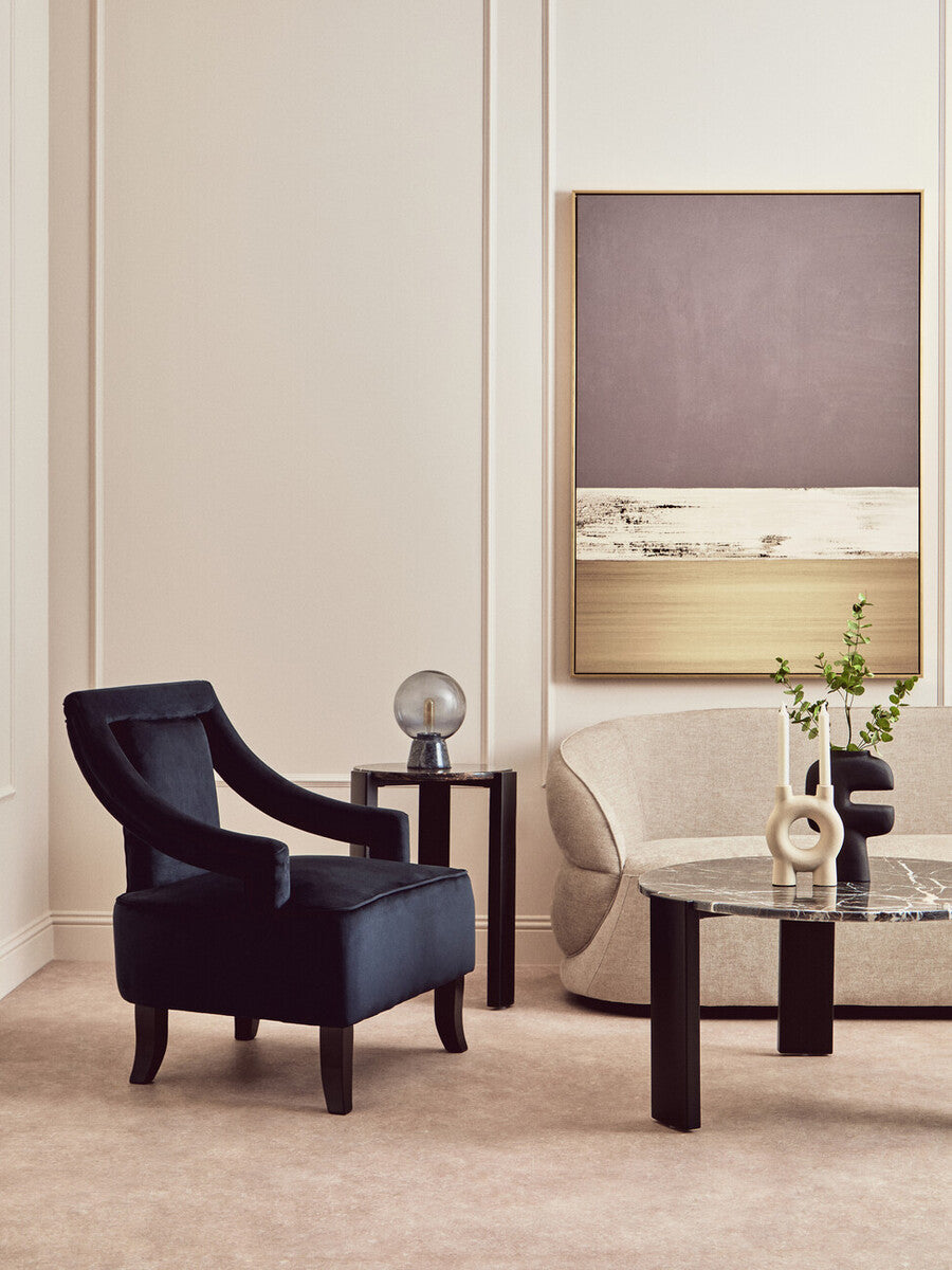 Faye Black Velvet Chair