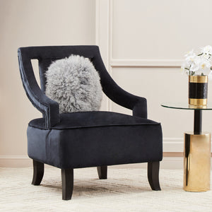 Faye Black Velvet Chair
