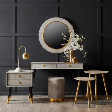 Cadio Shagreen Round Stool - Image 2