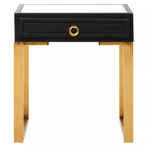 Cardoba 1 Drawer Faux Shagreen Side Table