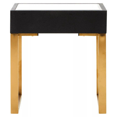 Cardoba 1 Drawer Faux Shagreen Side Table - Image 7