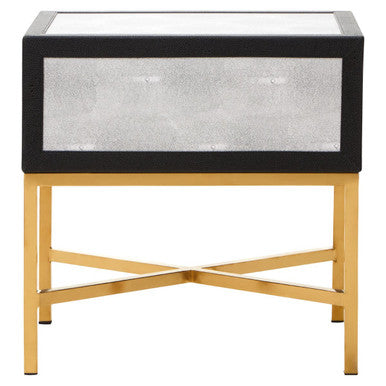 Cadiz 1 Drawer Shagreen Side Table - Image 7