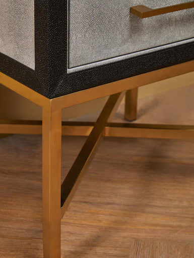 Cadiz 1 Drawer Shagreen Side Table - Image 9