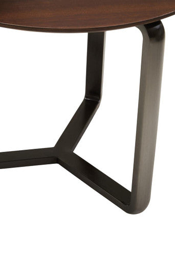 Imperia 2 Tier Round Veneer and Ceramic Coffee Table