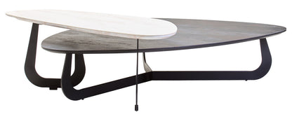 Imperia 2 Tier Large Asymmetrical Ceramic Coffee Table