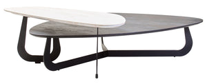 Imperia 2 Tier Large Asymmetrical Ceramic Coffee Table