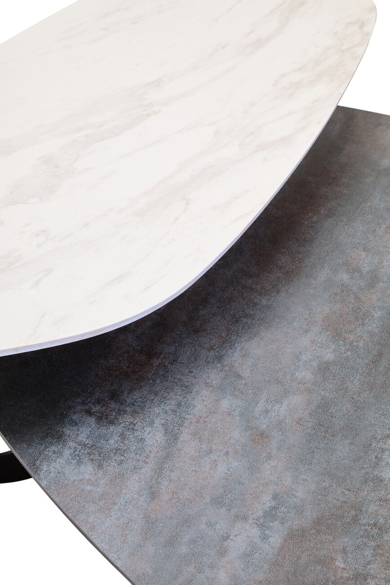 Imperia 2 Tier Large Asymmetrical Ceramic Coffee Table