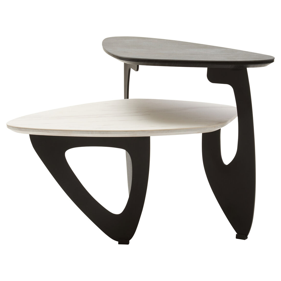 Imperia 2 Tier Small Asymmetrical Ceramic Coffee Table