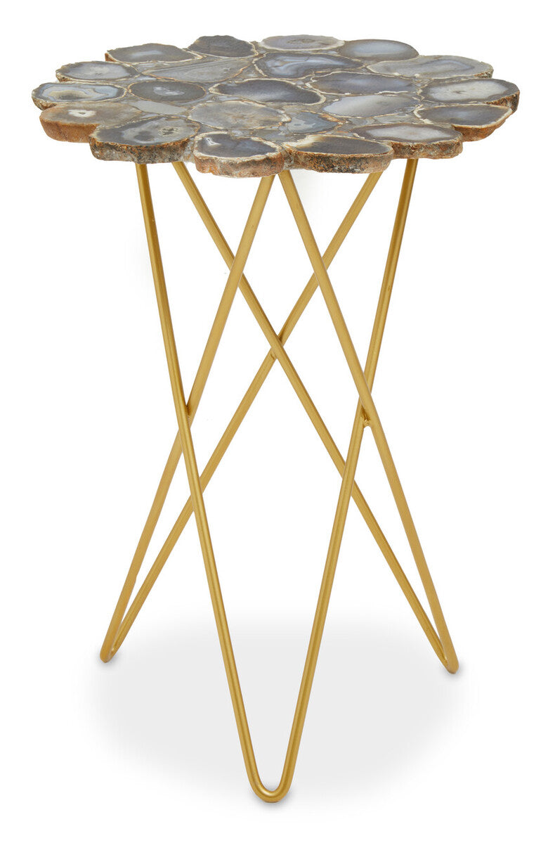 Jaipur Side Table with Agate Top