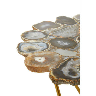 Jaipur Side Table with Agate Top