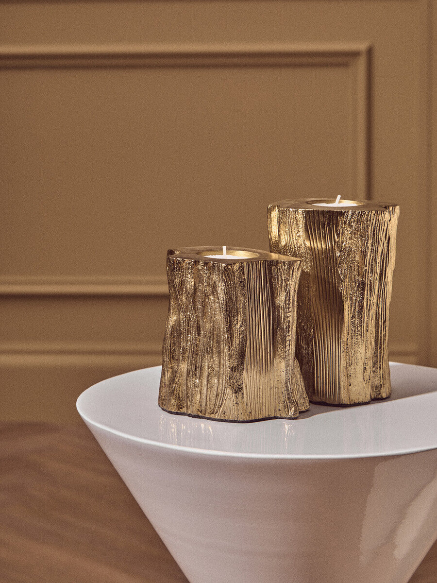 Jaipur White and Gold Finish Side Table