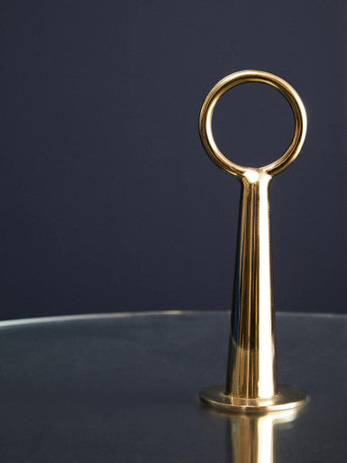 Oria Clear Glass Gold Frame Side Table