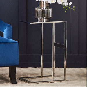 Oria Silver Finish Side Table