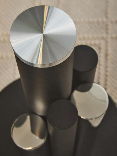 Oria Glass Silver And Black Base Side Table