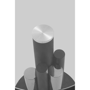 Oria Glass Silver And Black Base Side Table