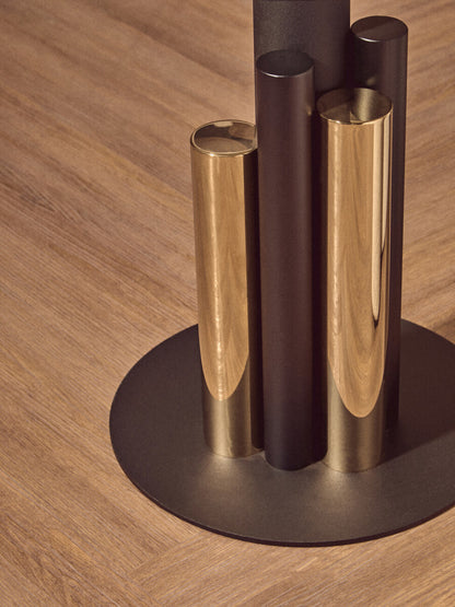 Oria Glass Gold And Black Base Side Table