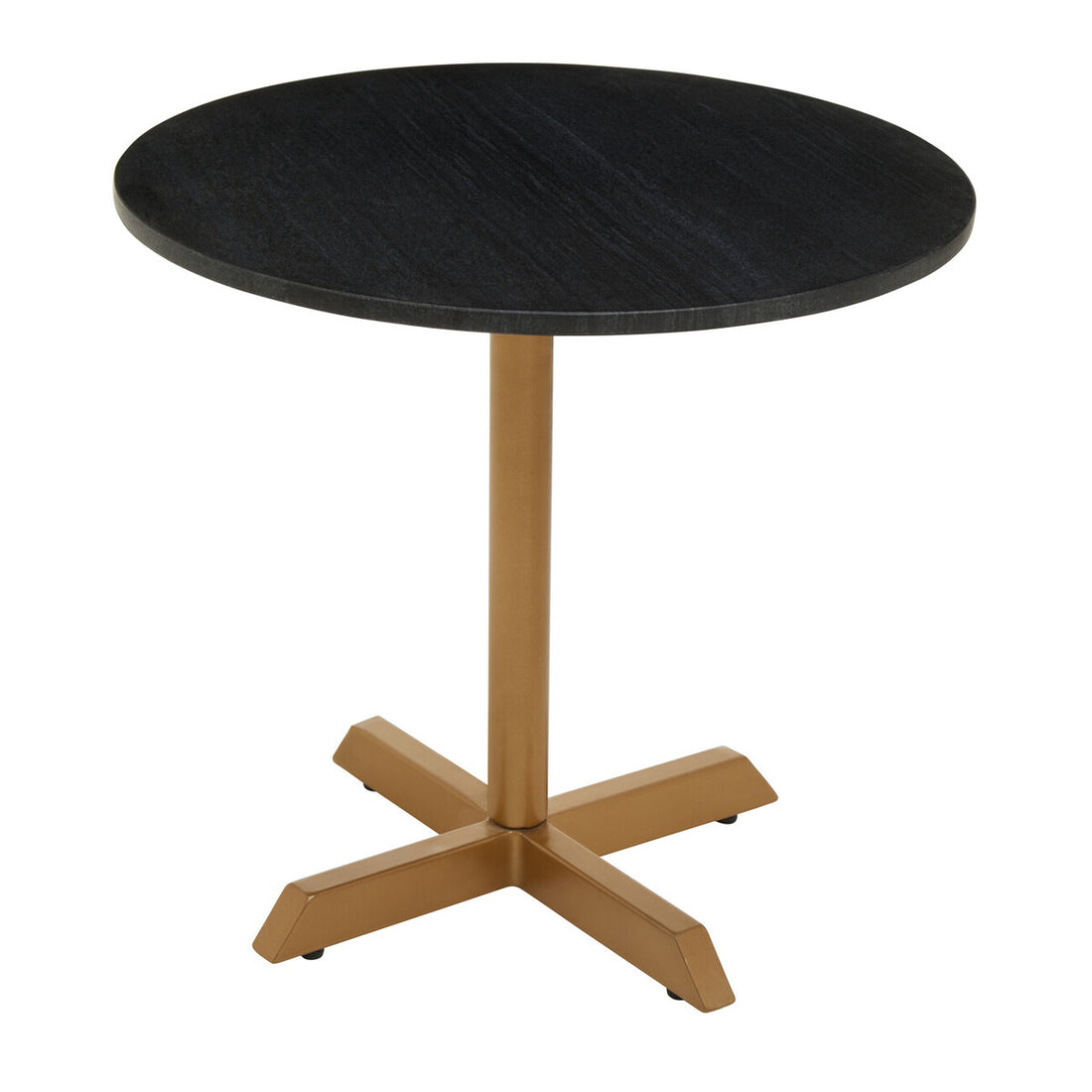 Varana Set of 2 Black Marble Top Round Side Table
