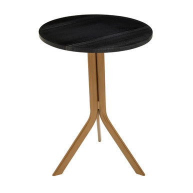 Varana Round Black Marble Top Table