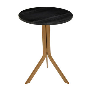 Varana Round Black Marble Top Table