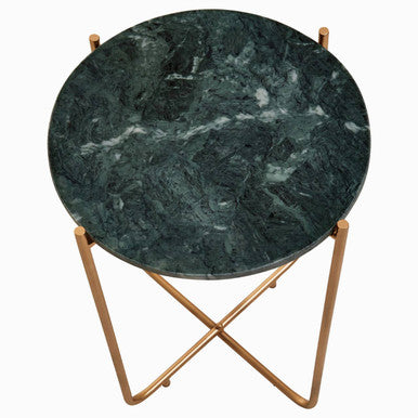 Mandoli Green Marble Side Table