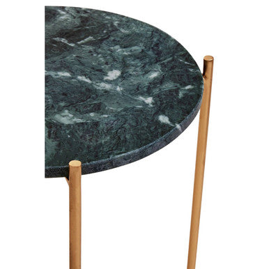 Mandoli Green Marble Side Table