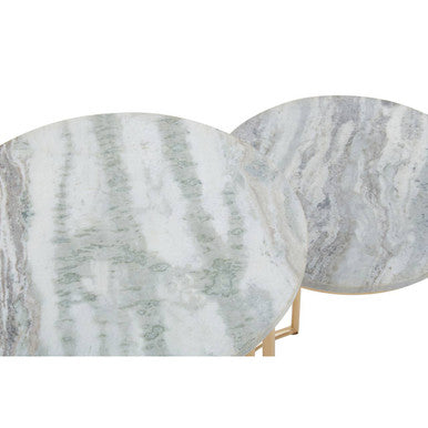 Mandoli Nest Of 2 Natural Marble Side Table