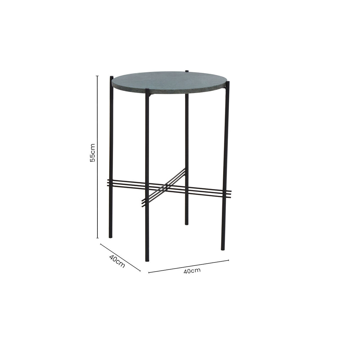 Mandoli Green Side Table