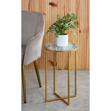 Mandoli Natural Marble Side Table