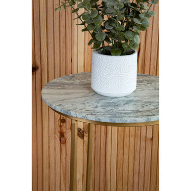 Mandoli Natural Marble Side Table