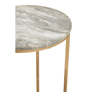Mandoli Natural Marble Side Table