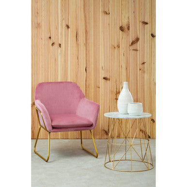 Mandoli White Marble Round Side Table