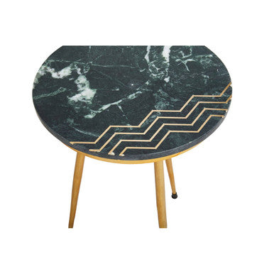 Nirav Green Marble Side Table