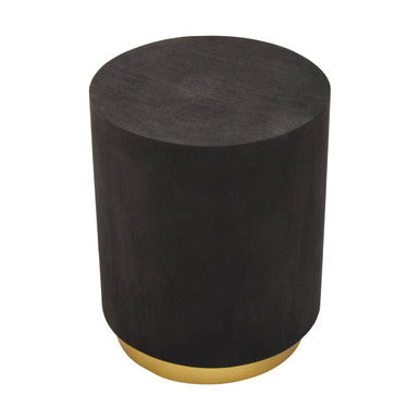 Naro Black And Gold Concrete Look Side Table