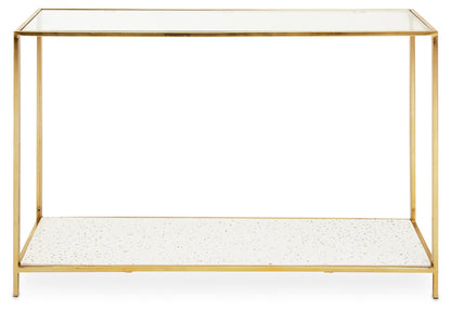 Novi Glass And Gold Frame Console Table