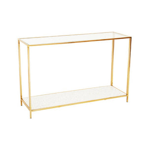 Novi Glass And Gold Frame Console Table