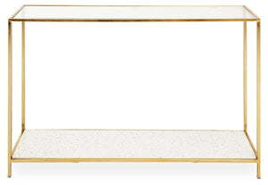 Novi Glass And Gold Frame Console Table