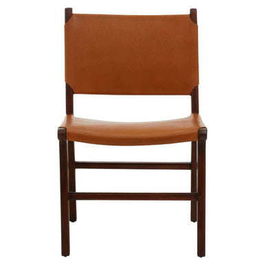 Inca Antique Brown Leather Chair - Image 1