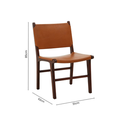 Inca Antique Brown Leather Chair - Image 11