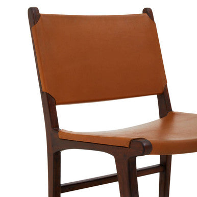 Inca Antique Brown Leather Chair - Image 9
