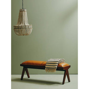 Inca Tan Genuine Leather Bench
