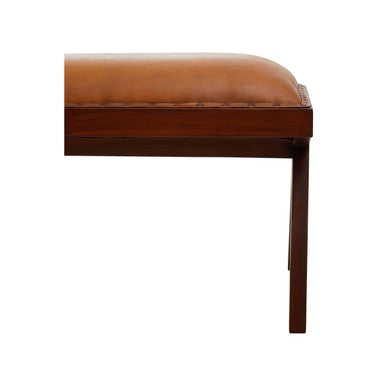 Inca Tan Leather Bench - Image 6
