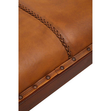 Inca Tan Leather Bench - Image 8