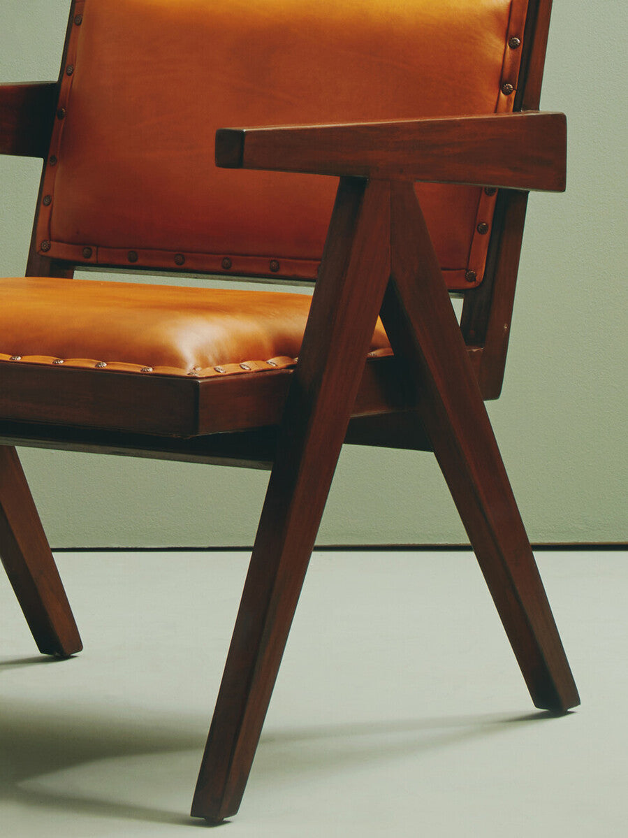 Inca Tan Leather Dining Chair - Image 3