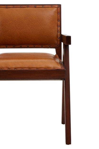 Inca Tan Leather Dining Chair - Image 8