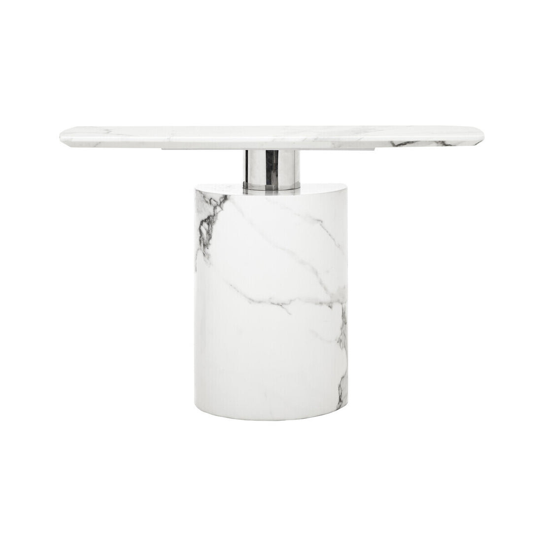 Sesto White Marble Console Table