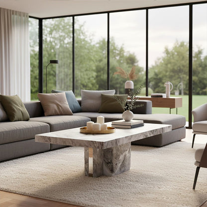 Saronno Grey Marble Coffee Table