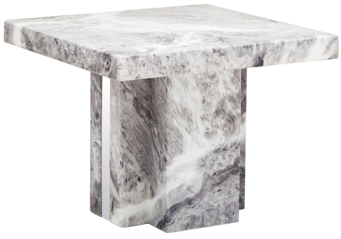 Saronno Grey Marble Side Table