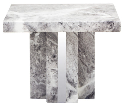 Saronno Grey Marble Side Table