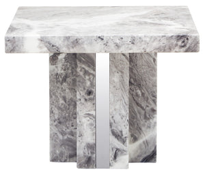 Saronno Grey Marble Side Table